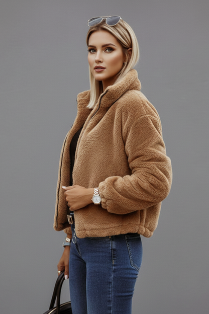 Luna | Textured Zipper Jacket