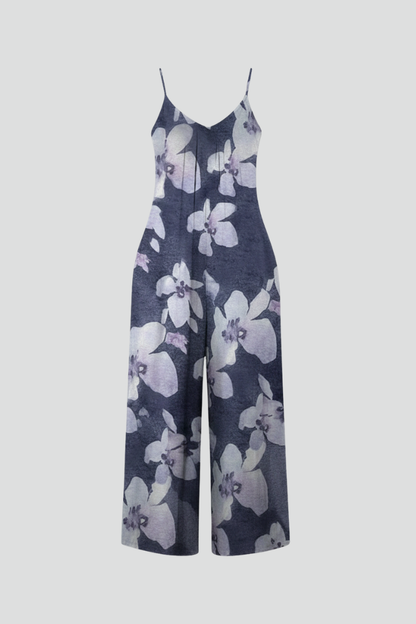 Elena | Printed Jumpsuit with Adjustable Straps