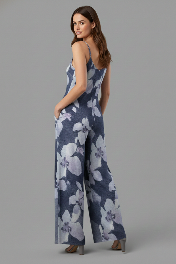 Elena | Printed Jumpsuit with Adjustable Straps