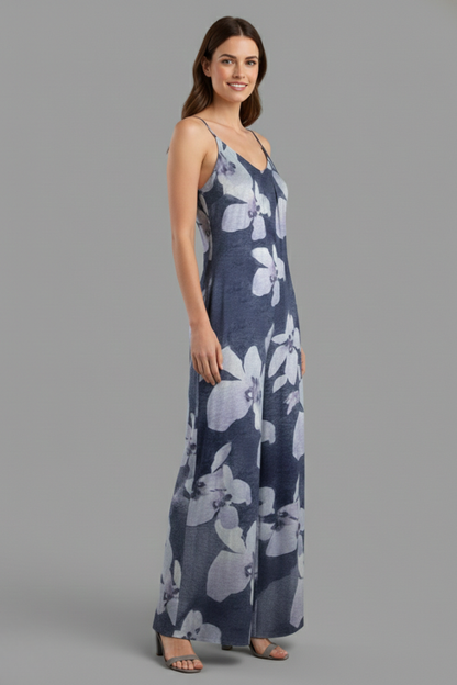 Elena | Printed Jumpsuit with Adjustable Straps