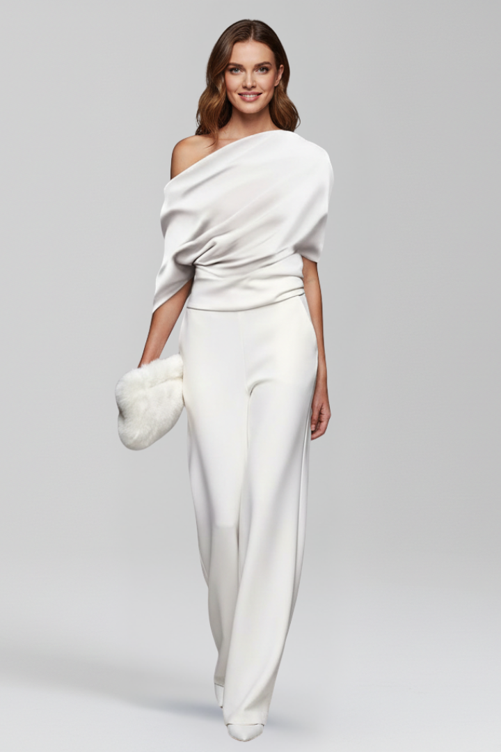 Lila | Asymmetric Neckline Jumpsuit