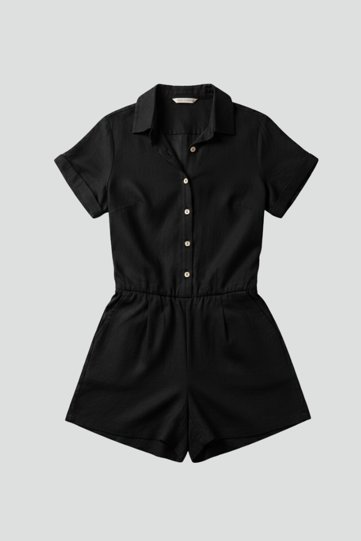 Lila | Chic Button-Front Short Jumpsuit