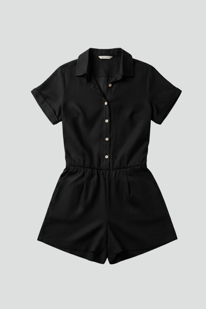 Lila | Chic Button-Front Short Jumpsuit