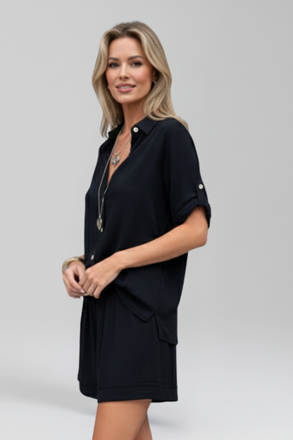 Lila | Chic Button-Front Short Jumpsuit