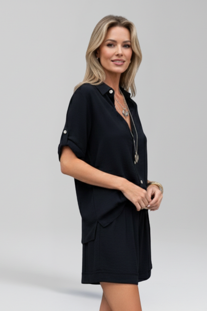 Lila | Chic Button-Front Short Jumpsuit