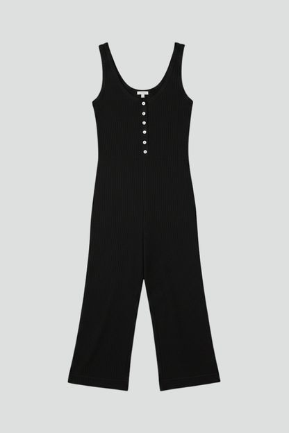 Lena | Chic Jumpsuit with Button Placket and Side Pockets