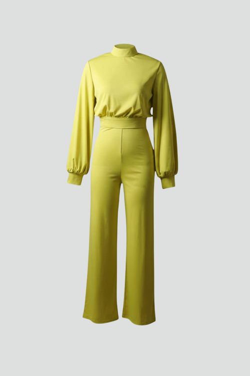 Lena | Chic Half Collar Long Sleeve Jumpsuit