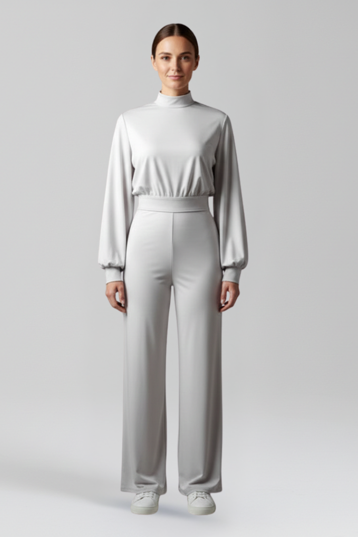 Lena | Chic Half Collar Long Sleeve Jumpsuit