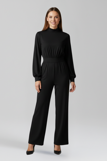 Lena | Chic Half Collar Long Sleeve Jumpsuit