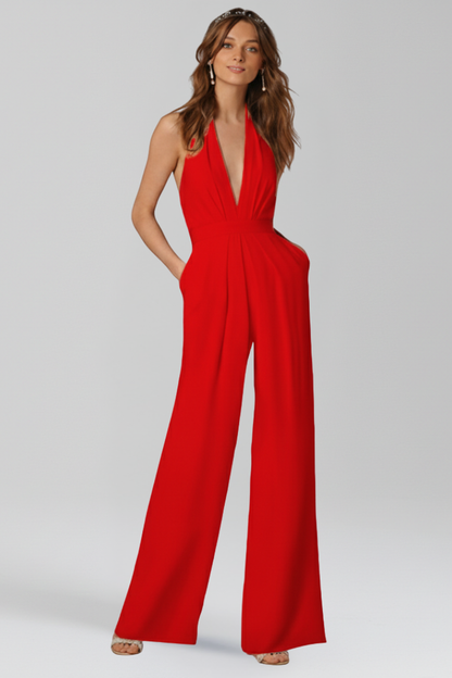 Lila | Halter Neck Wide-Leg Jumpsuit