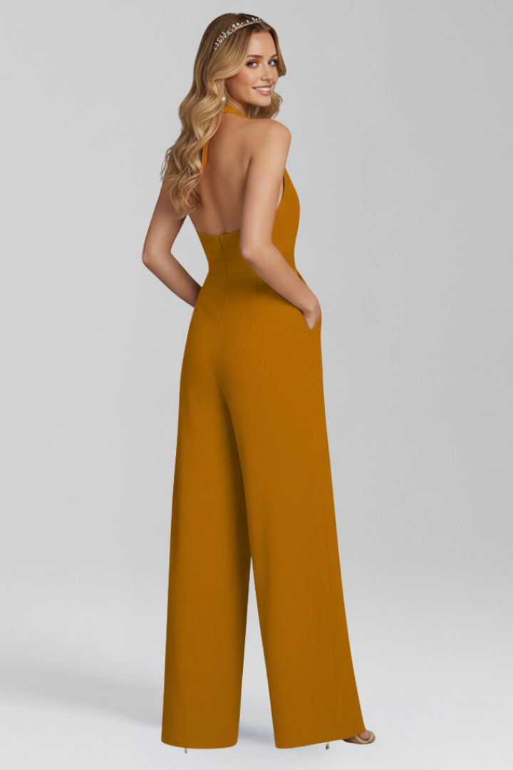 Lila | Halter Neck Wide-Leg Jumpsuit