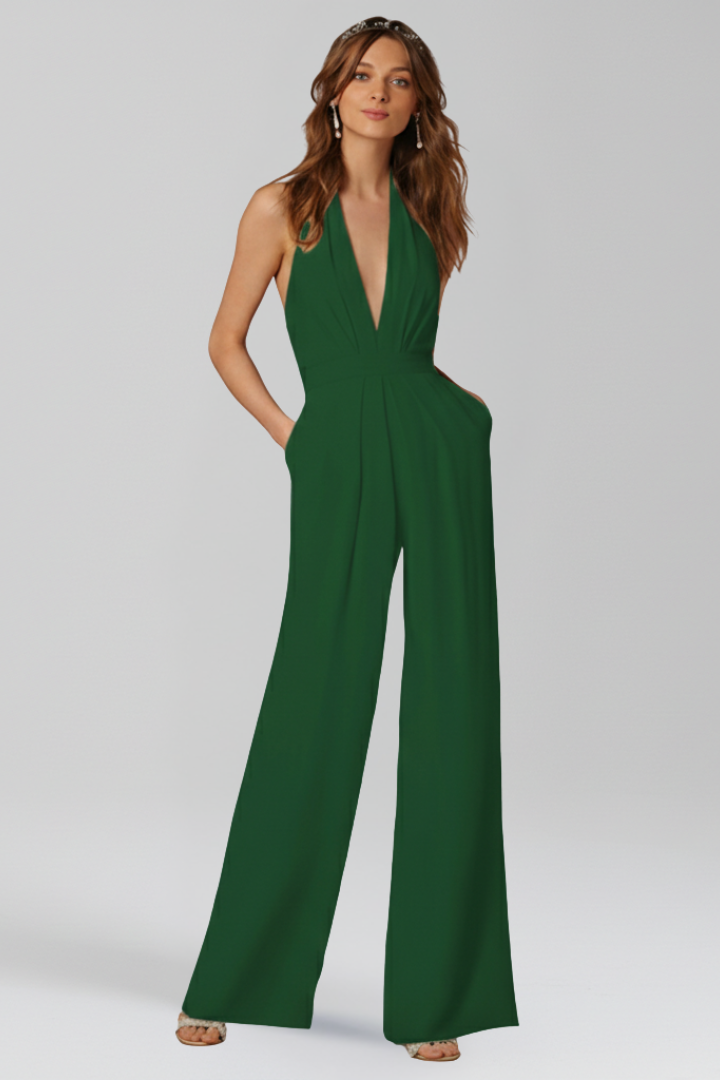 Lila | Halter Neck Wide-Leg Jumpsuit