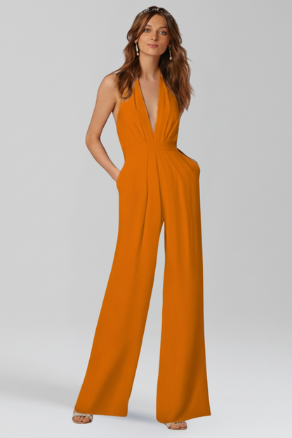 Lila | Halter Neck Wide-Leg Jumpsuit