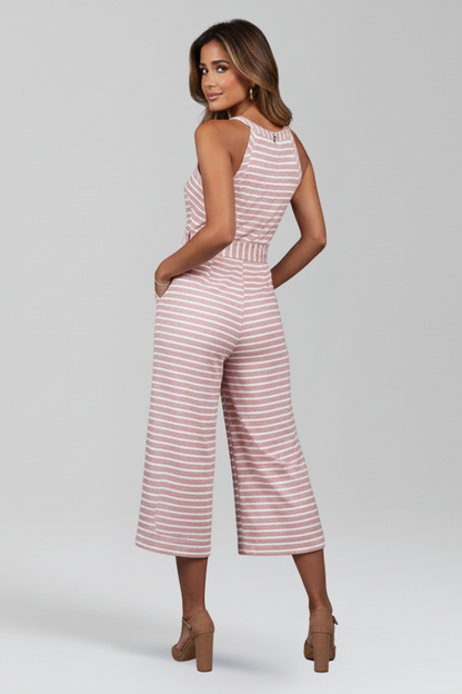 Lila | Halter Neck Jumpsuit with Waist Belt