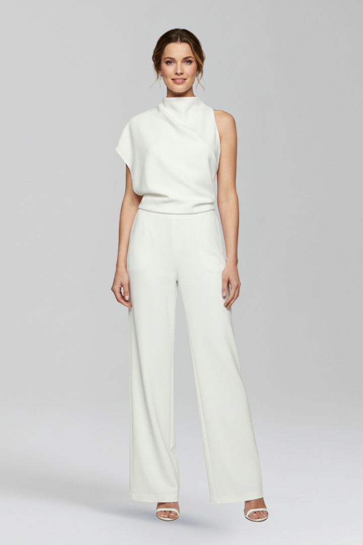 Vivienne | High Neck Wide-Leg Jumpsuit