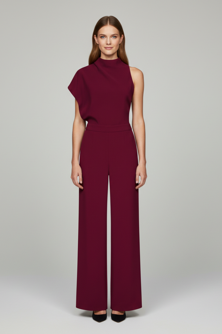 Vivienne | High Neck Wide-Leg Jumpsuit