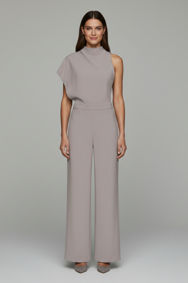 Vivienne | High Neck Wide-Leg Jumpsuit