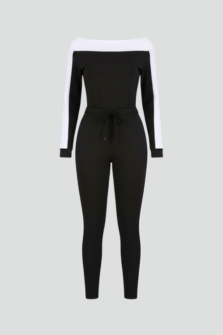 Luna | Hooded Jumpsuit with Side Stripes