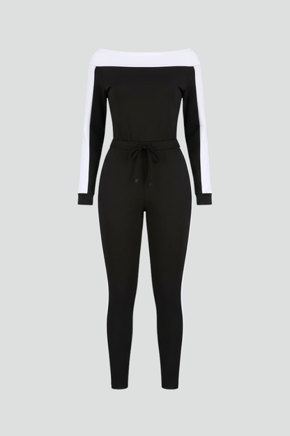 Luna | Hooded Jumpsuit with Side Stripes