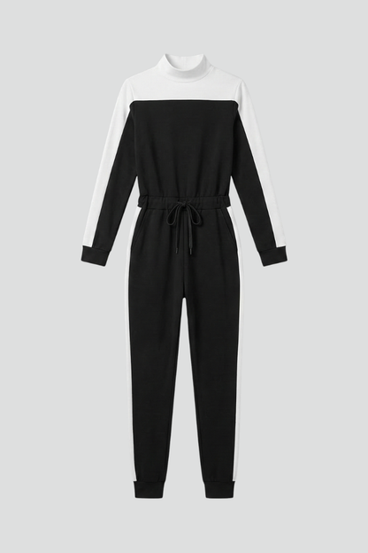 Luna | Hooded Jumpsuit with Side Stripes