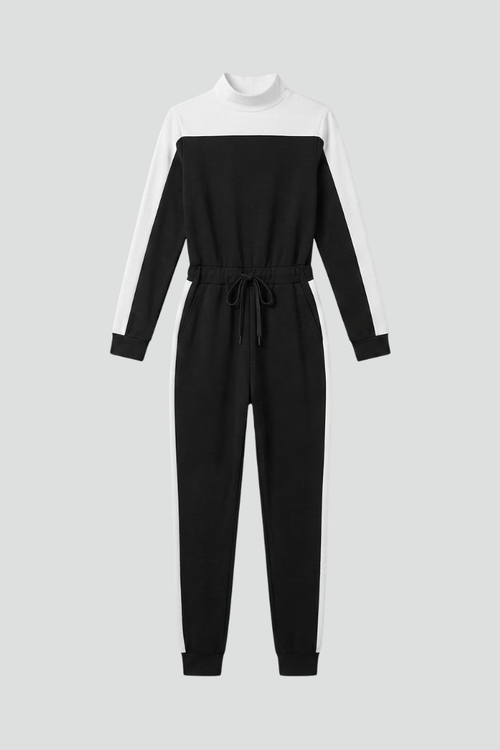 Luna | Hooded Jumpsuit with Side Stripes