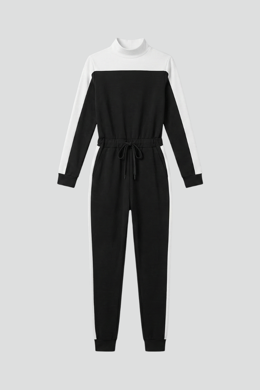 Luna | Hooded Jumpsuit with Side Stripes
