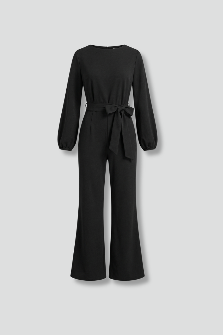 Isla | Elegant Long Sleeve Jumpsuit with Tie Waist