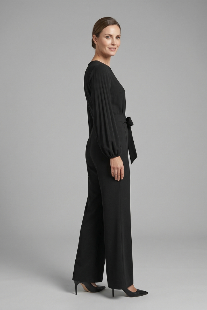 Isla | Elegant Long Sleeve Jumpsuit with Tie Waist