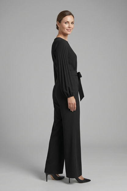 Isla | Elegant Long Sleeve Jumpsuit with Tie Waist