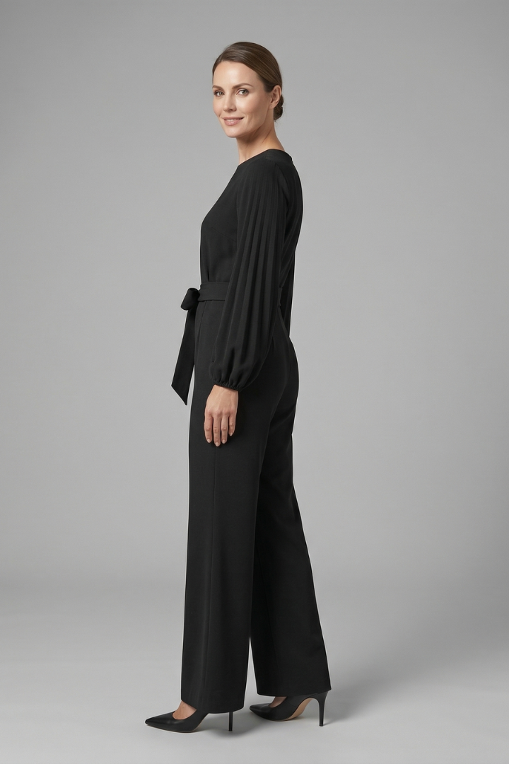 Isla | Elegant Long Sleeve Jumpsuit with Tie Waist
