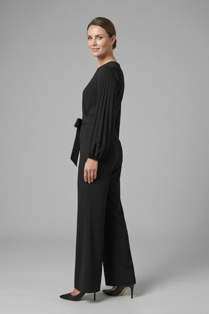 Isla | Elegant Long Sleeve Jumpsuit with Tie Waist