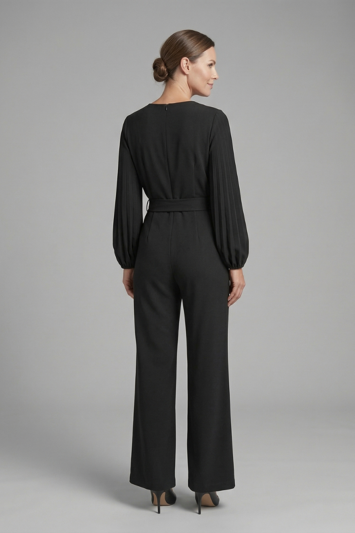 Isla | Elegant Long Sleeve Jumpsuit with Tie Waist