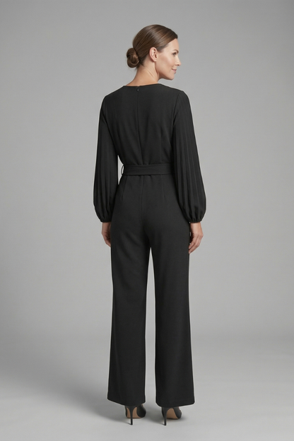 Isla | Elegant Long Sleeve Jumpsuit with Tie Waist