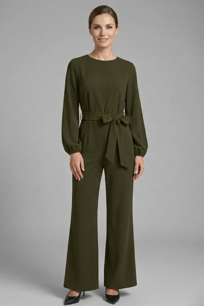 Isla | Elegant Long Sleeve Jumpsuit with Tie Waist