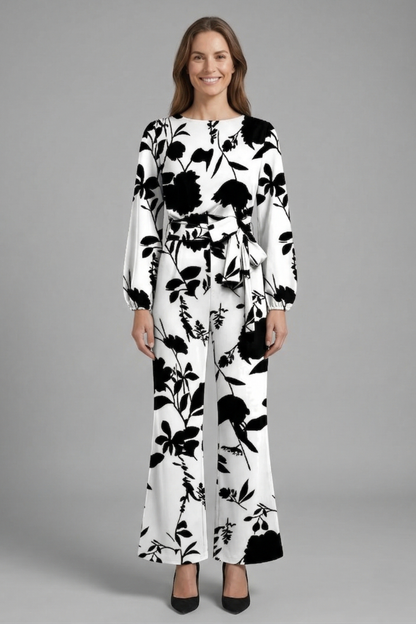 Isla | Elegant Long Sleeve Jumpsuit with Tie Waist