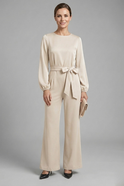 Isla | Elegant Long Sleeve Jumpsuit with Tie Waist