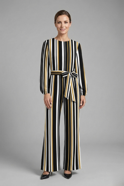 Isla | Elegant Long Sleeve Jumpsuit with Tie Waist