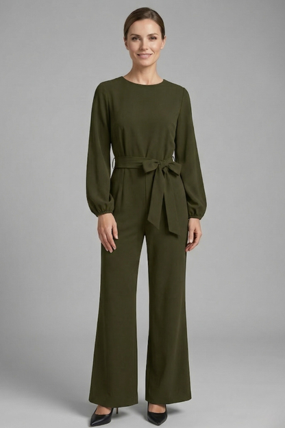 Isla | Elegant Long Sleeve Jumpsuit with Tie Waist