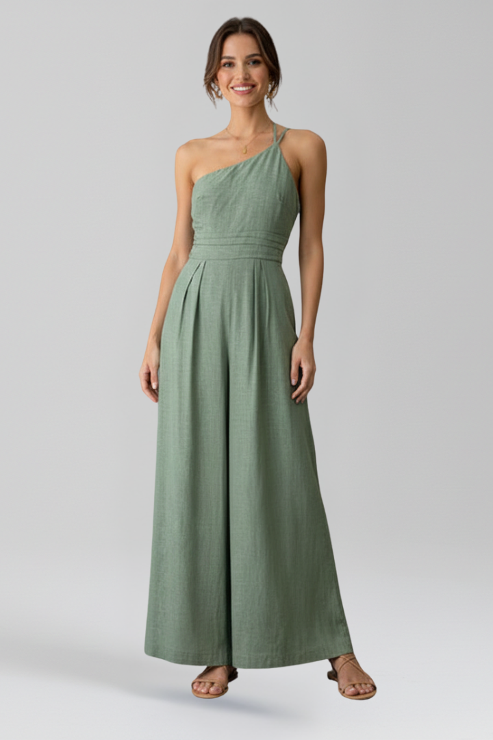 Lena | One-Shoulder Wide-Leg Jumpsuit