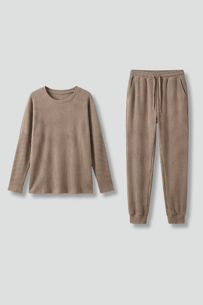 Lena | Chic Round Neck Jumpsuit with Elastic Waist