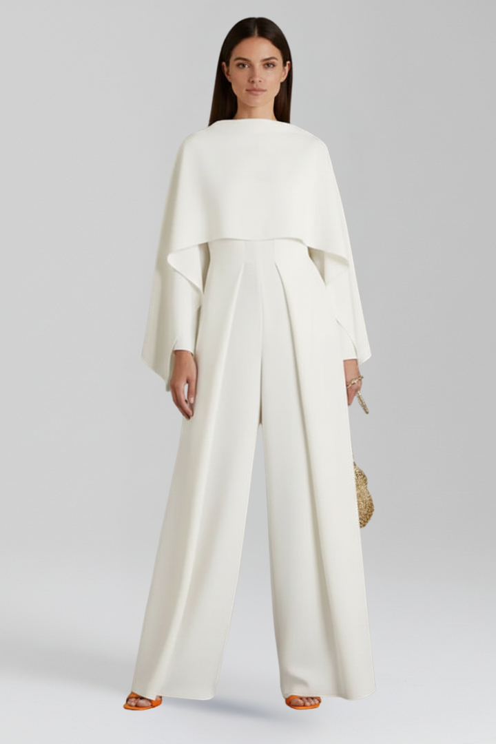 Lila | Chic Round Neck Wide-Leg Jumpsuit