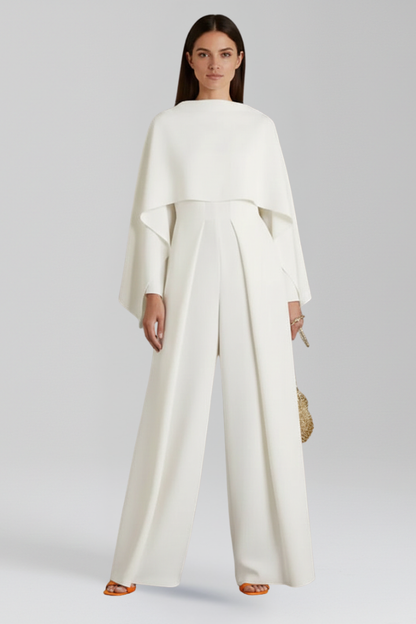 Lila | Chic Round Neck Wide-Leg Jumpsuit