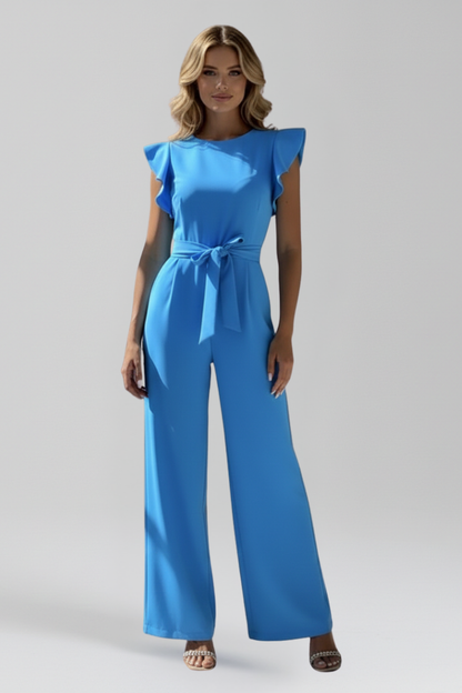 Lila | Chic Round Neck Wide-Leg Jumpsuit