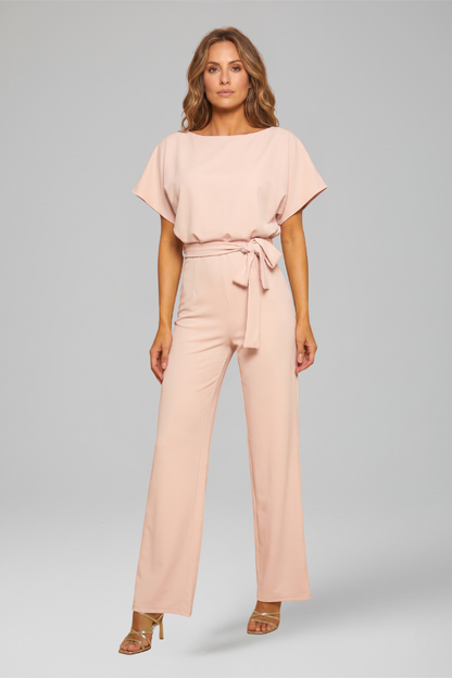 Lila | Chic Round Neck Wide-Leg Jumpsuit