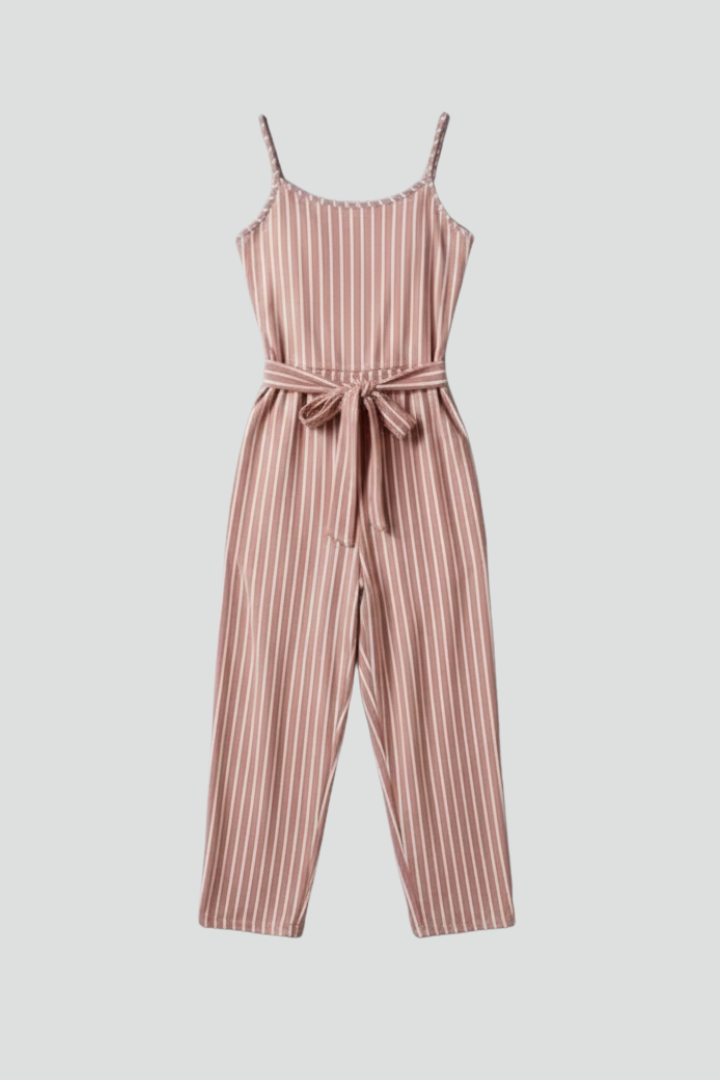 Luna | Chic Tied-Waist Jumpsuit with Shoulder Straps