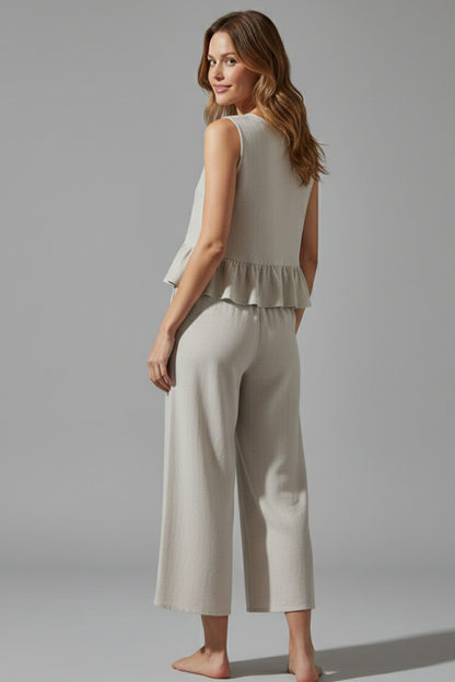 Lena | Sleek Sleeveless Jumpsuit with Wide Legs