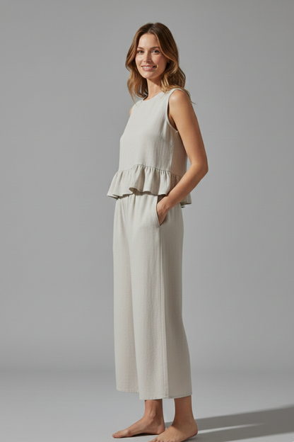 Lena | Sleek Sleeveless Jumpsuit with Wide Legs