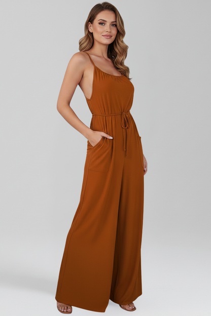 Lila | Chic Spaghetti Strap Jumpsuit with Pockets