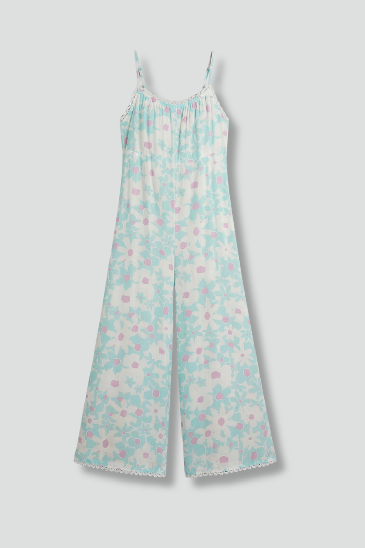 Lila | Square Neck Printed Jumpsuit