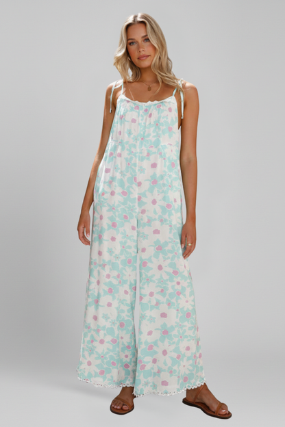 Lila | Square Neck Printed Jumpsuit